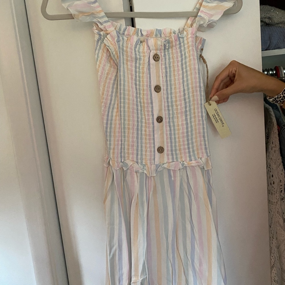 Ocean drive dress pastel stripes summery!